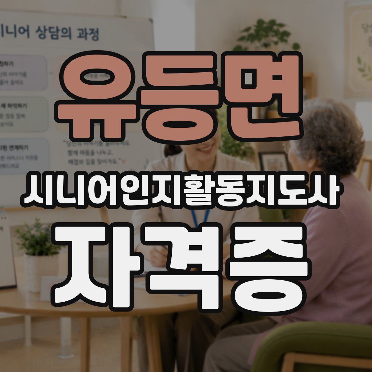 유등면 시니어인지활동지도사 자격증