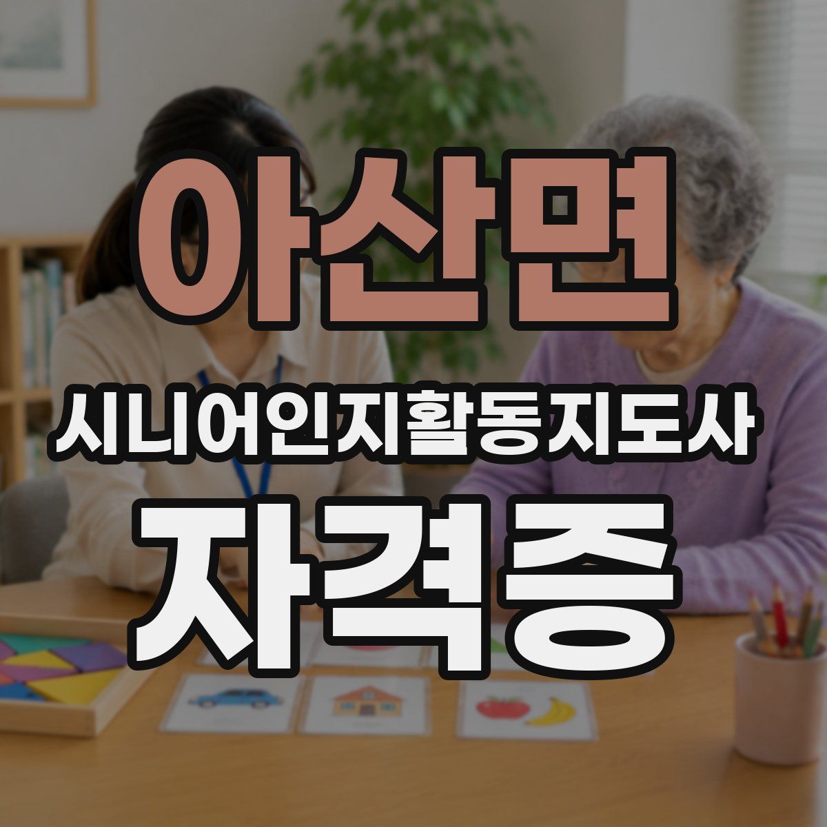 아산면 시니어인지활동지도사 자격증
