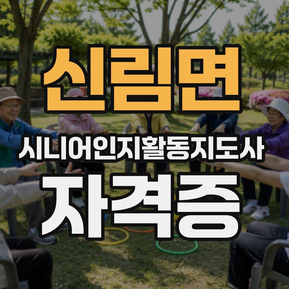 신림면 시니어인지활동지도사 자격증