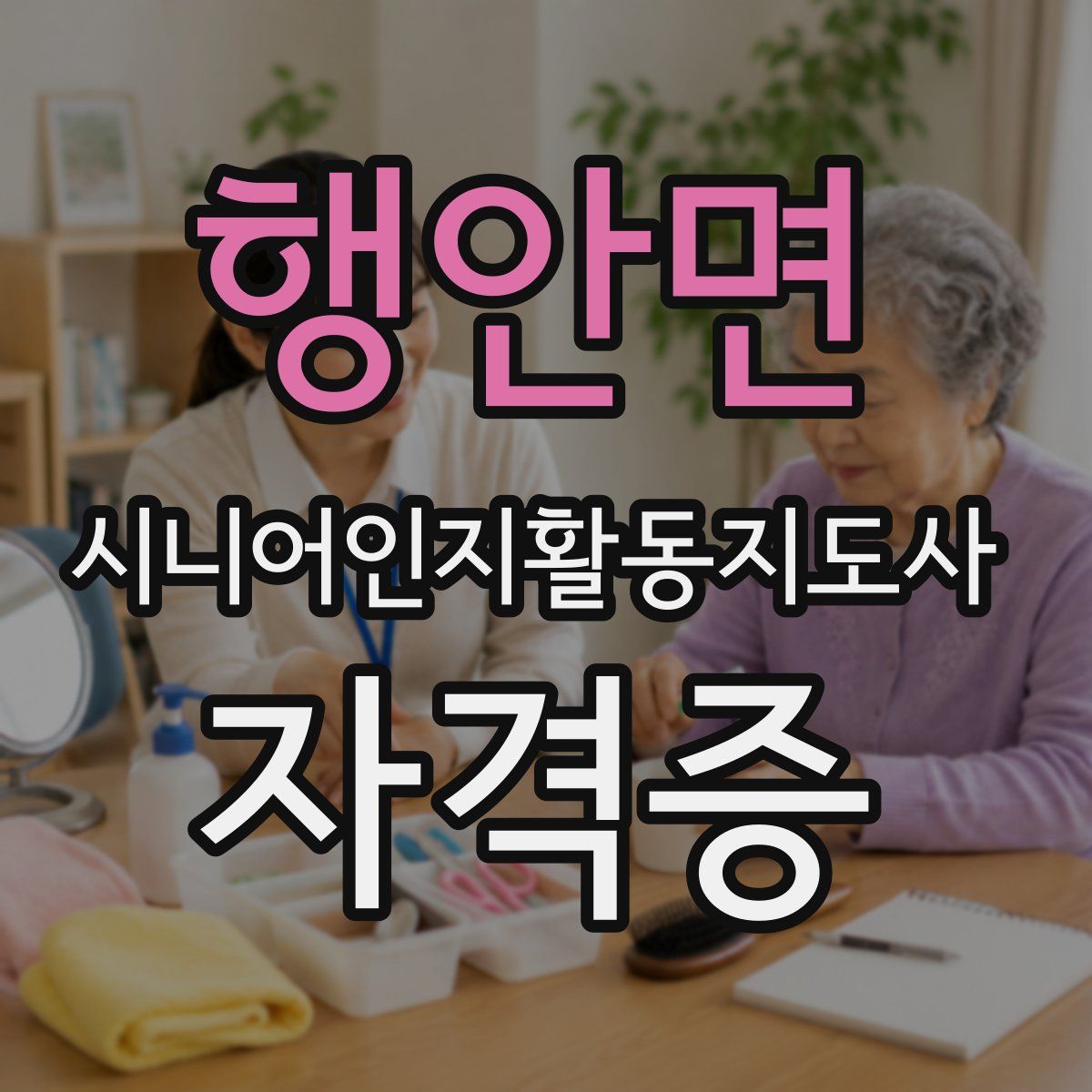 행안면 시니어인지활동지도사 자격증