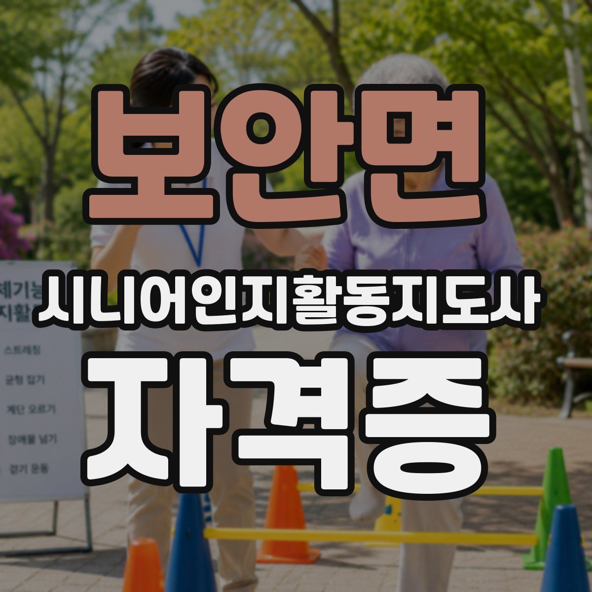 보안면 시니어인지활동지도사 자격증