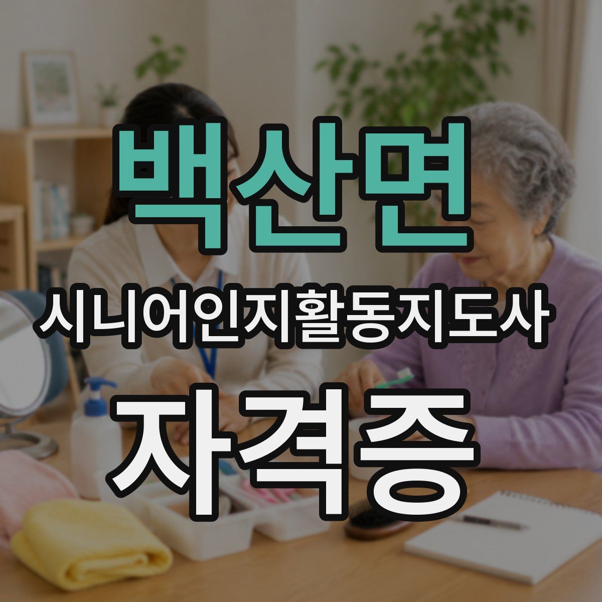 백산면 시니어인지활동지도사 자격증
