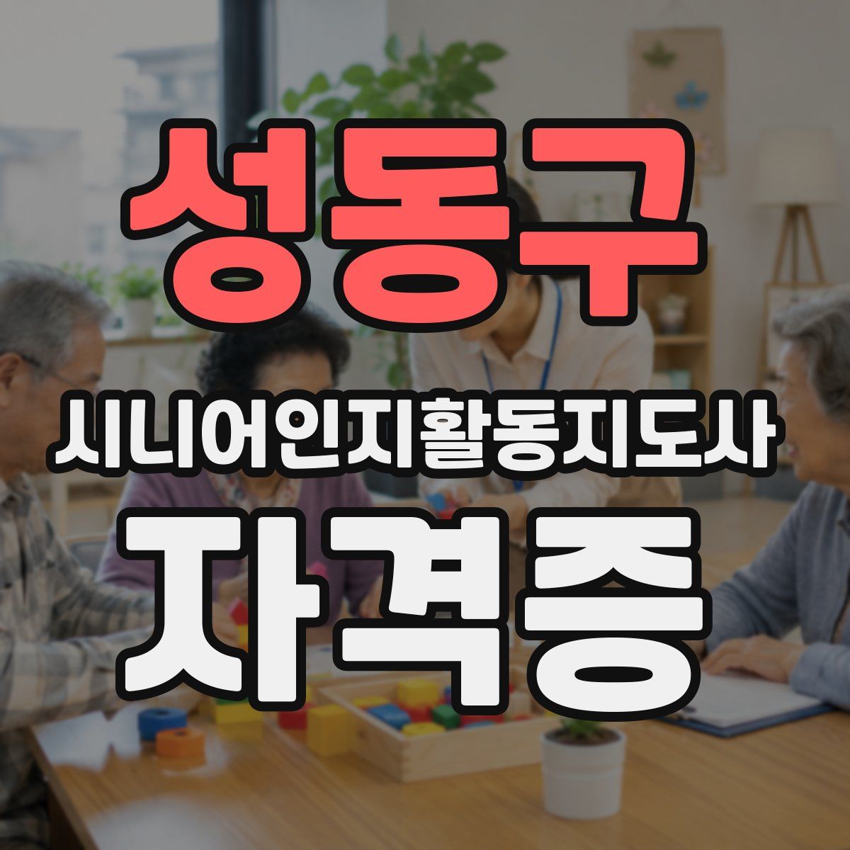 성동구 시니어인지활동지도사 자격증