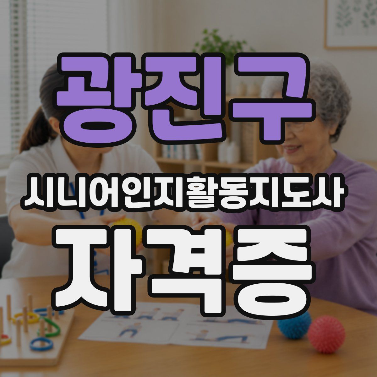광진구 시니어인지활동지도사 자격증