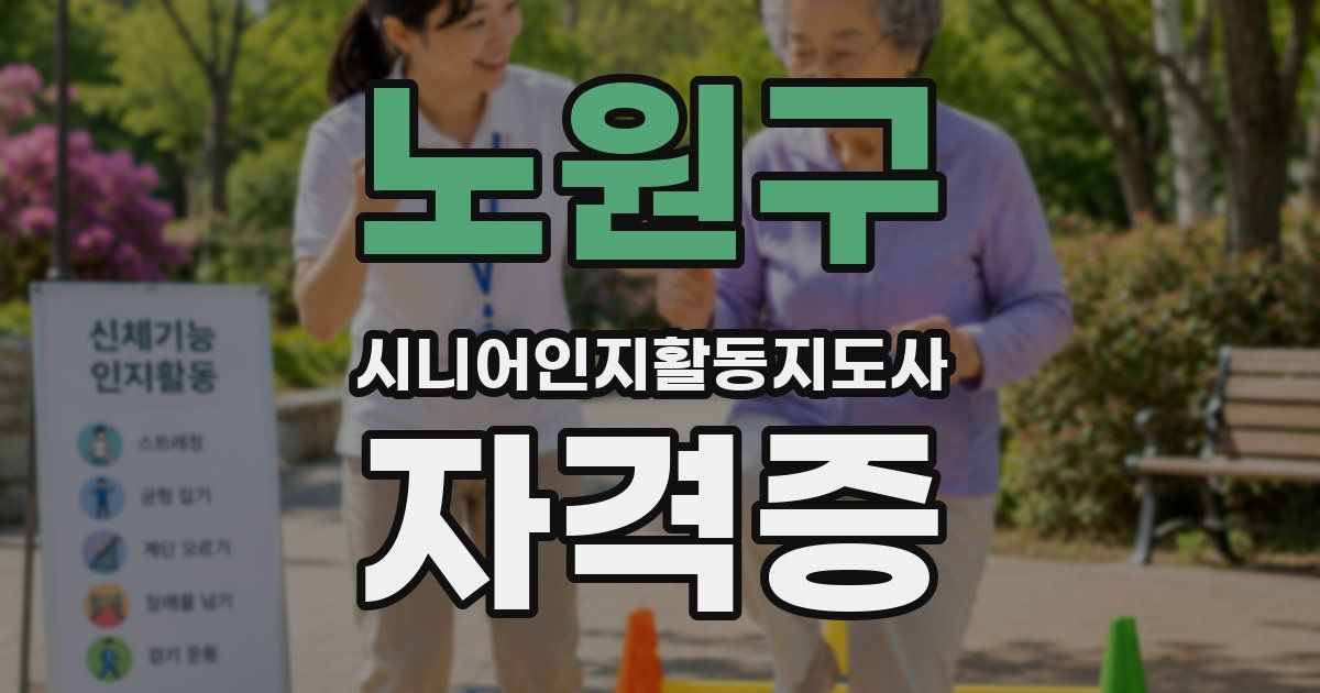 노원구 시니어인지활동지도사 자격증