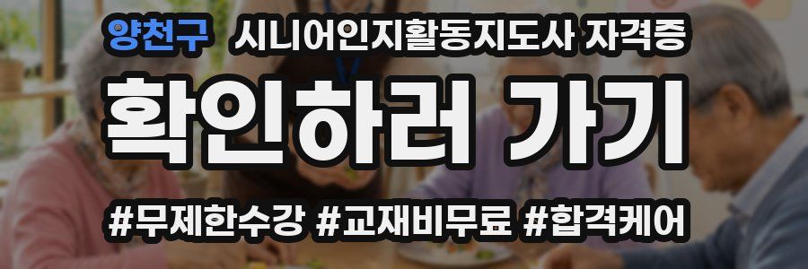 양천구 시니어인지활동지도사 자격증