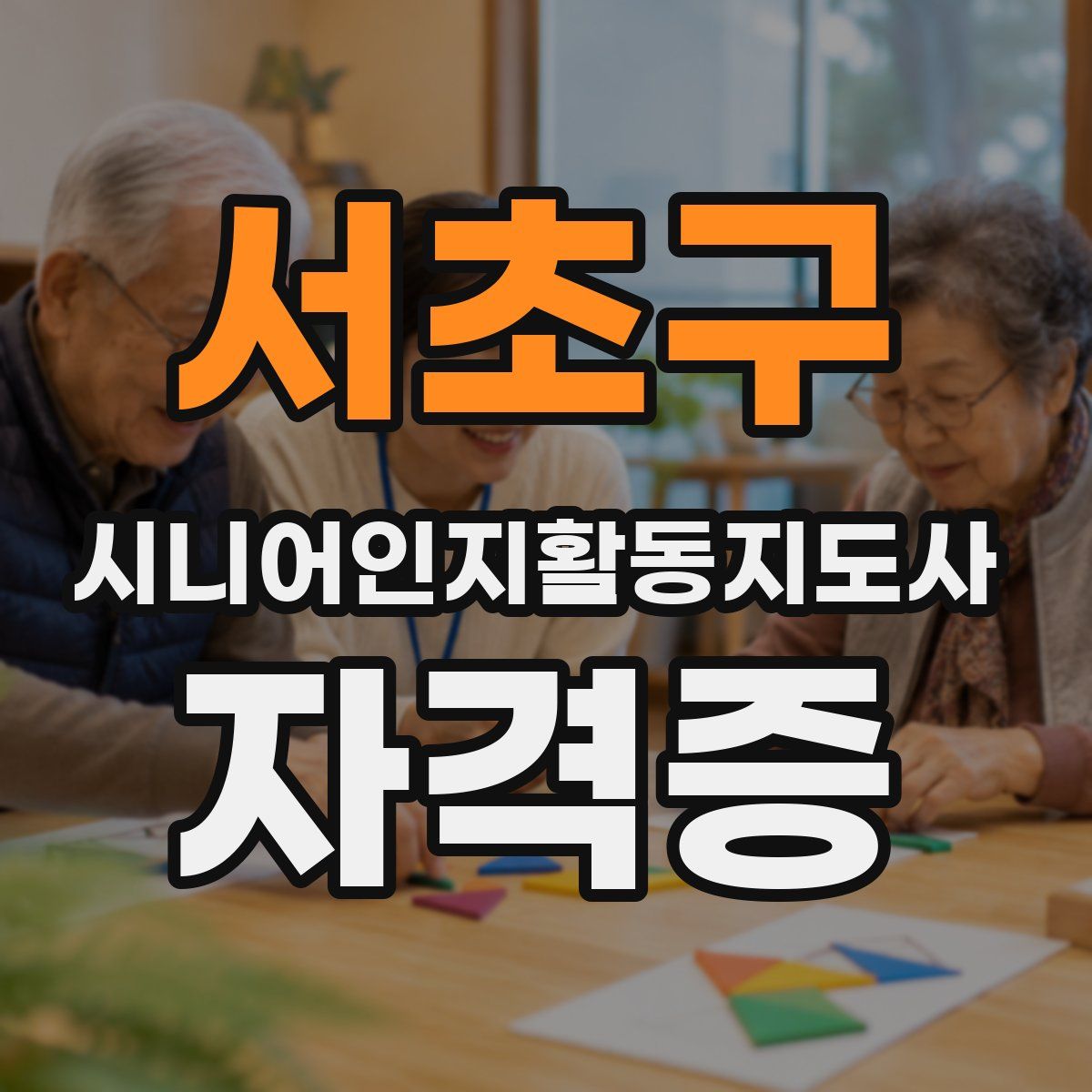 서초구 시니어인지활동지도사 자격증