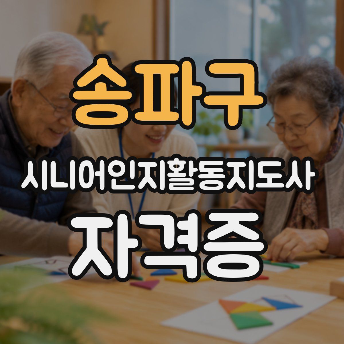 송파구 시니어인지활동지도사 자격증