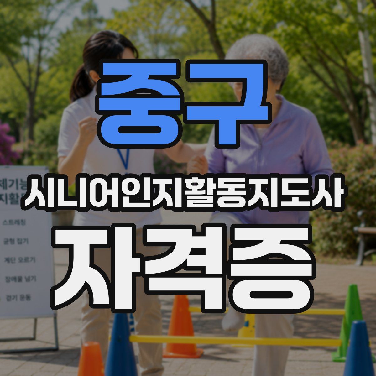 중구 시니어인지활동지도사 자격증