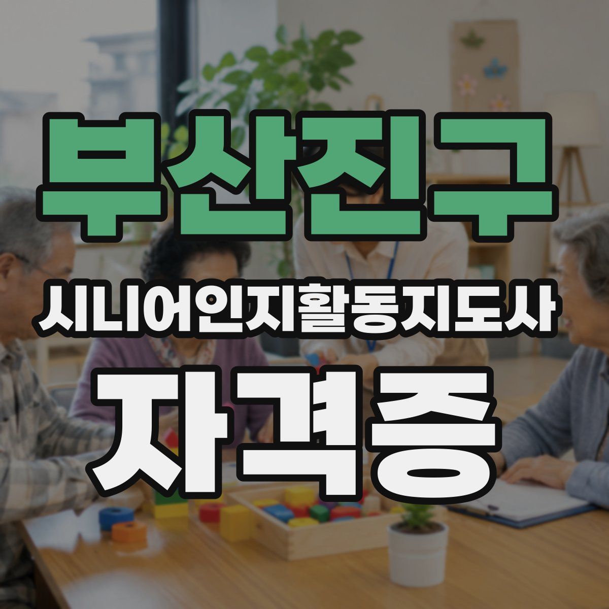 부산진구 시니어인지활동지도사 자격증