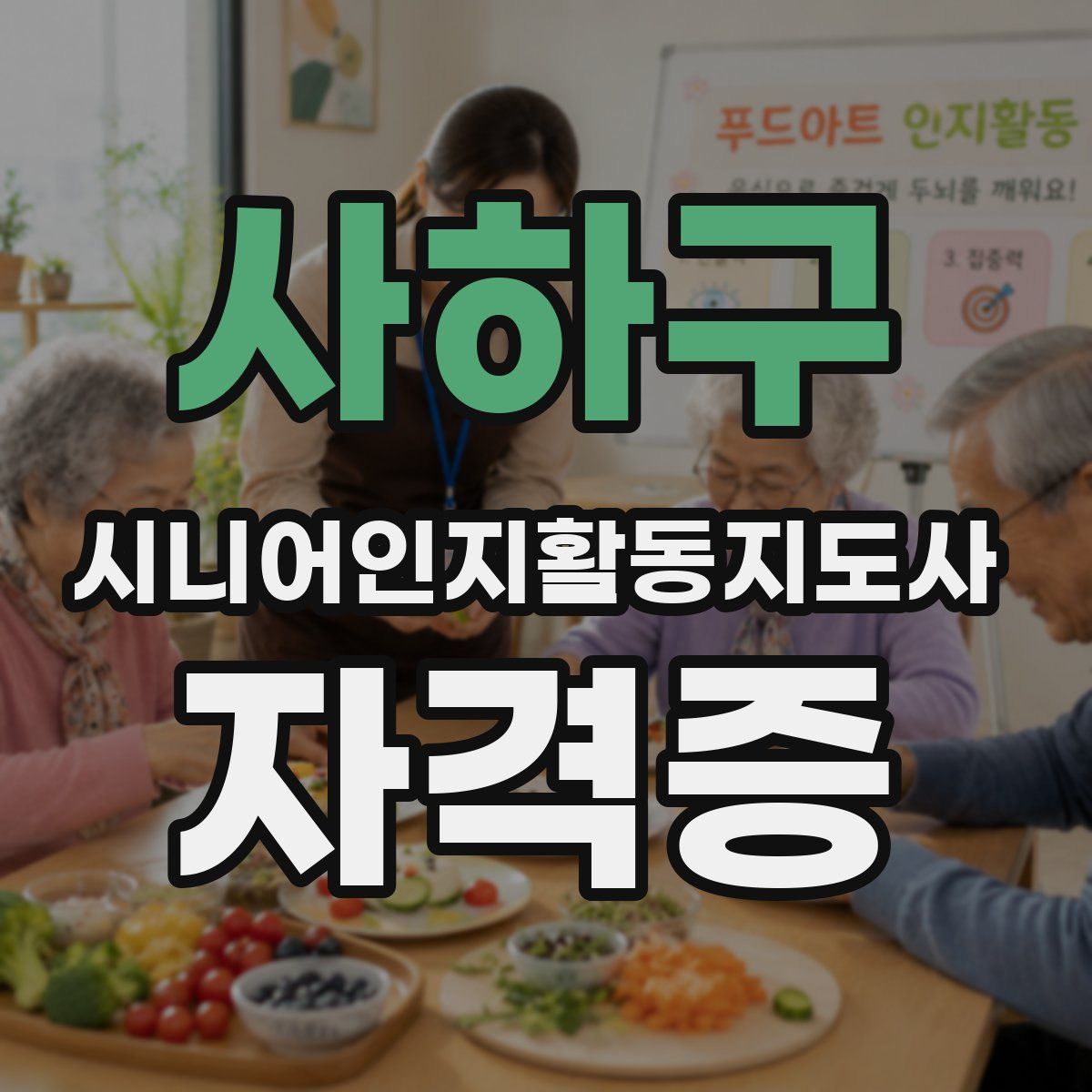 사하구 시니어인지활동지도사 자격증