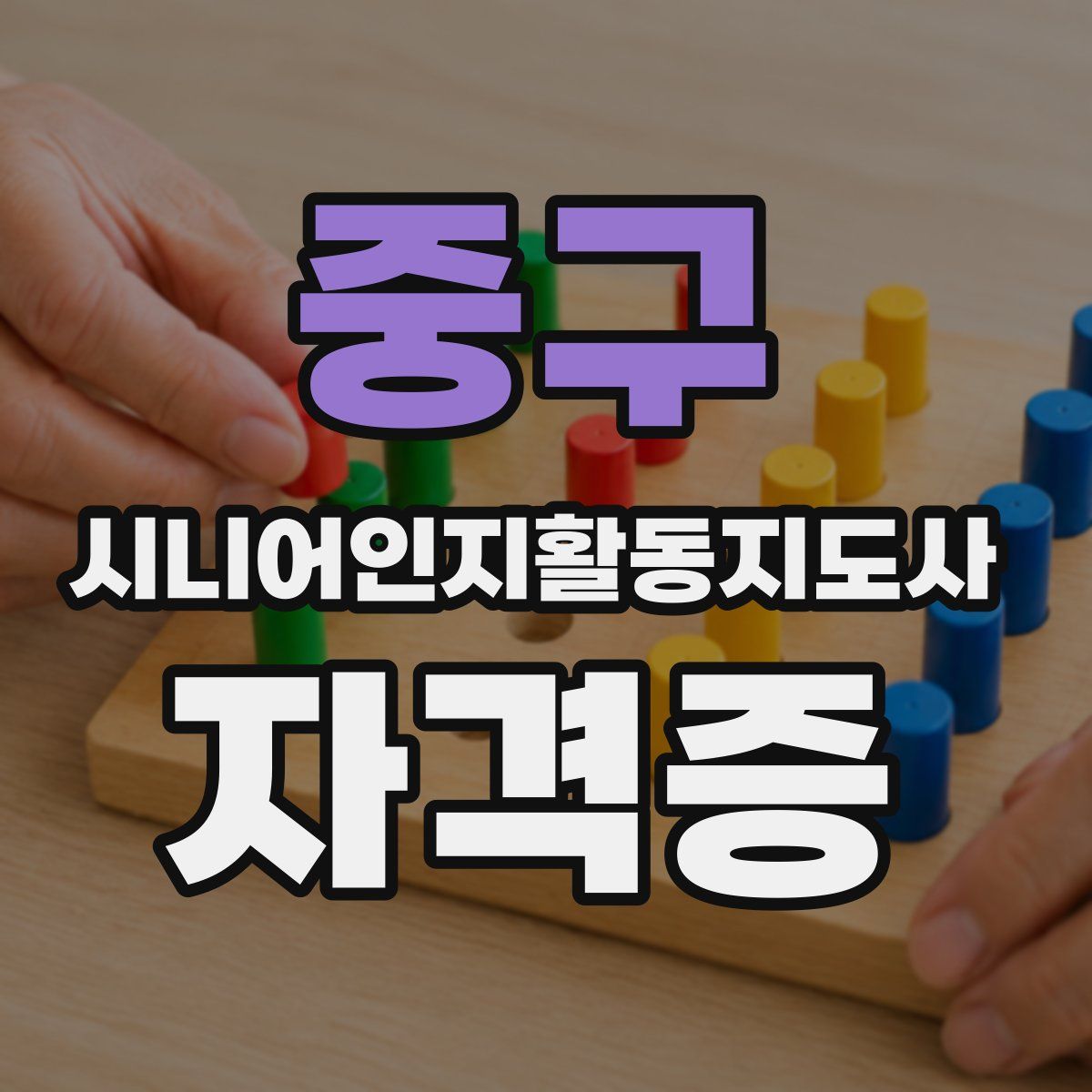 중구 시니어인지활동지도사 자격증