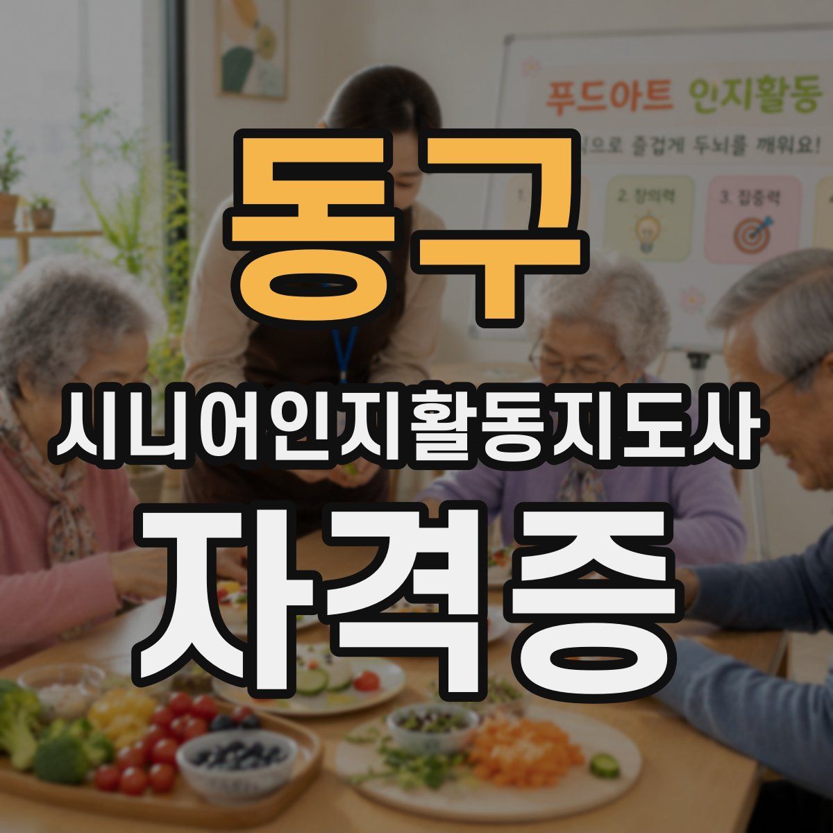 동구 시니어인지활동지도사 자격증