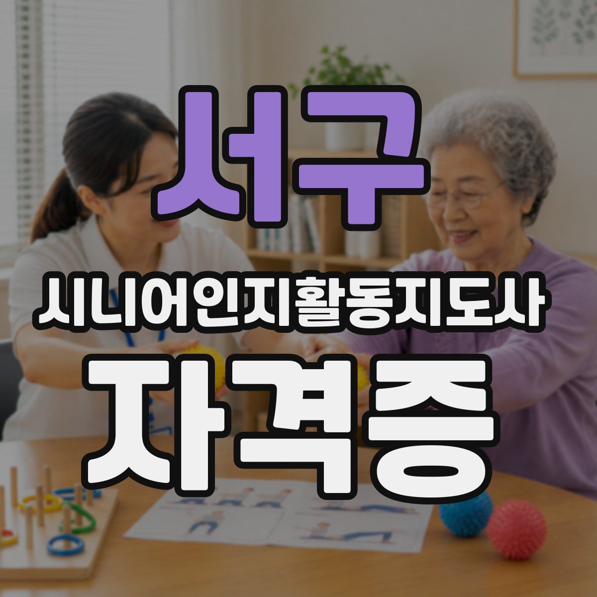 서구 시니어인지활동지도사 자격증