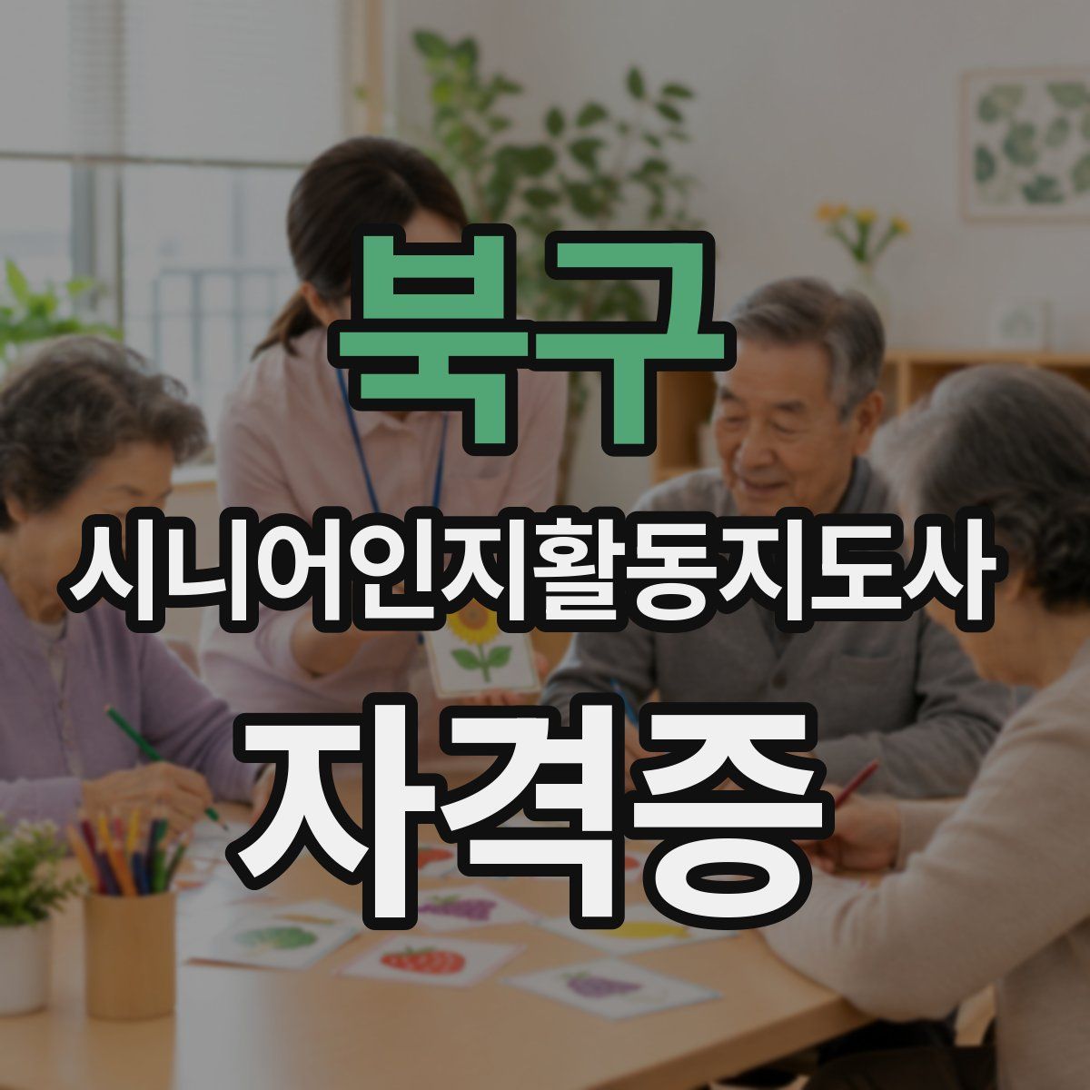 북구 시니어인지활동지도사 자격증