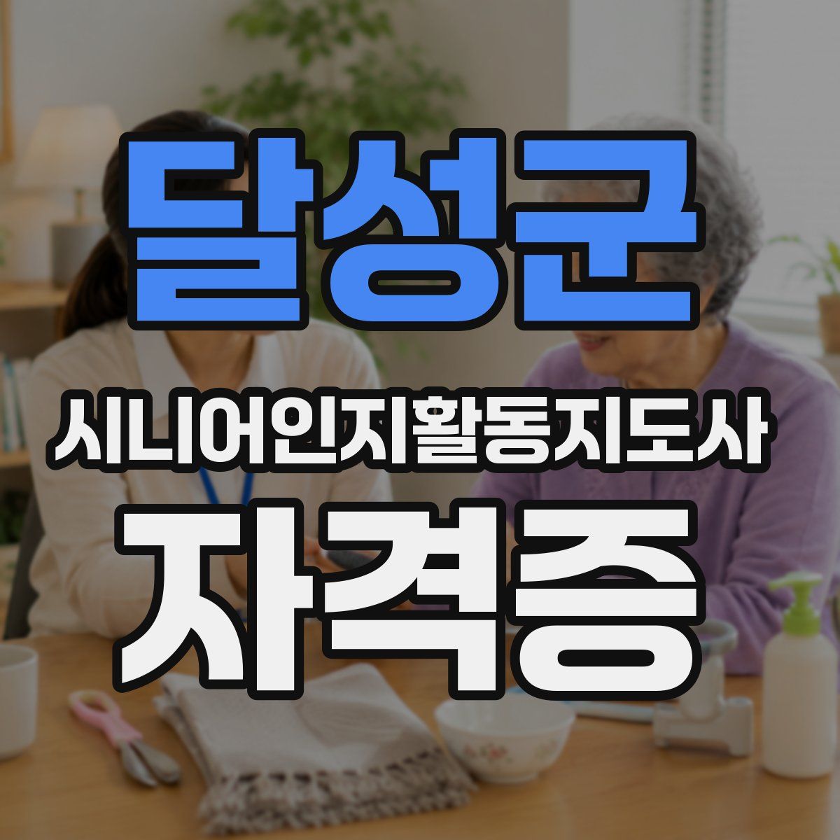 달성군 시니어인지활동지도사 자격증
