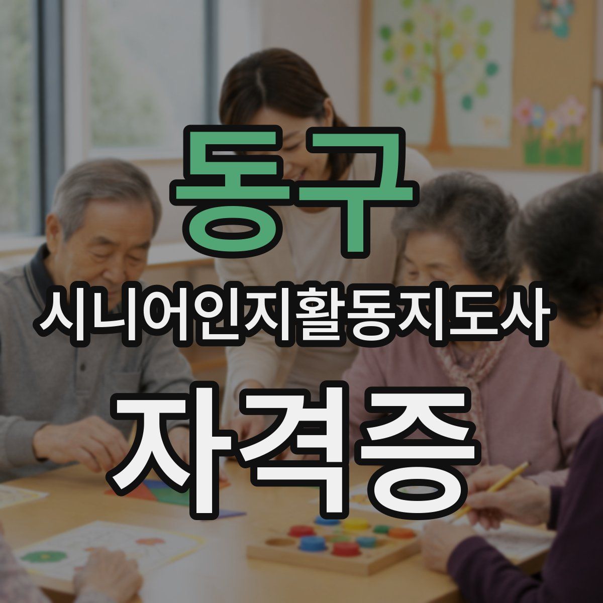 동구 시니어인지활동지도사 자격증
