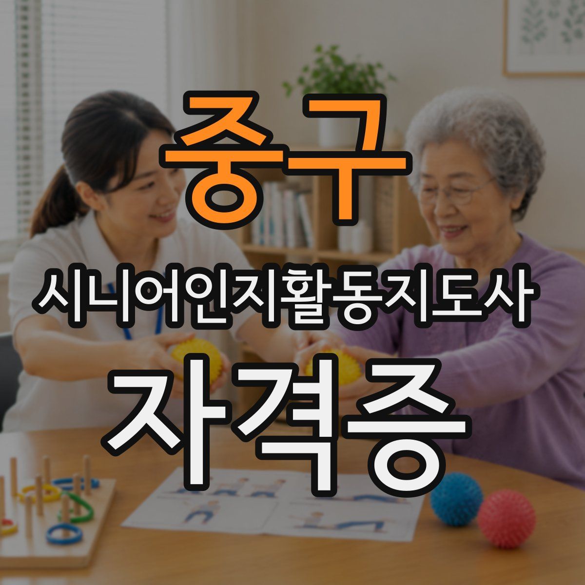 중구 시니어인지활동지도사 자격증