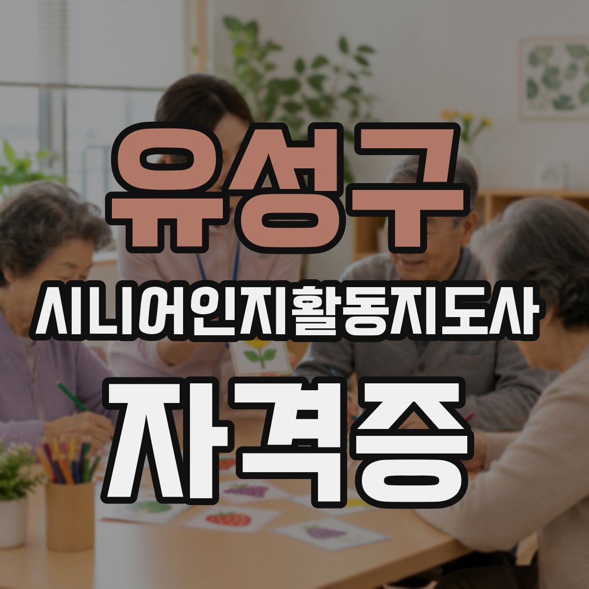 유성구 시니어인지활동지도사 자격증