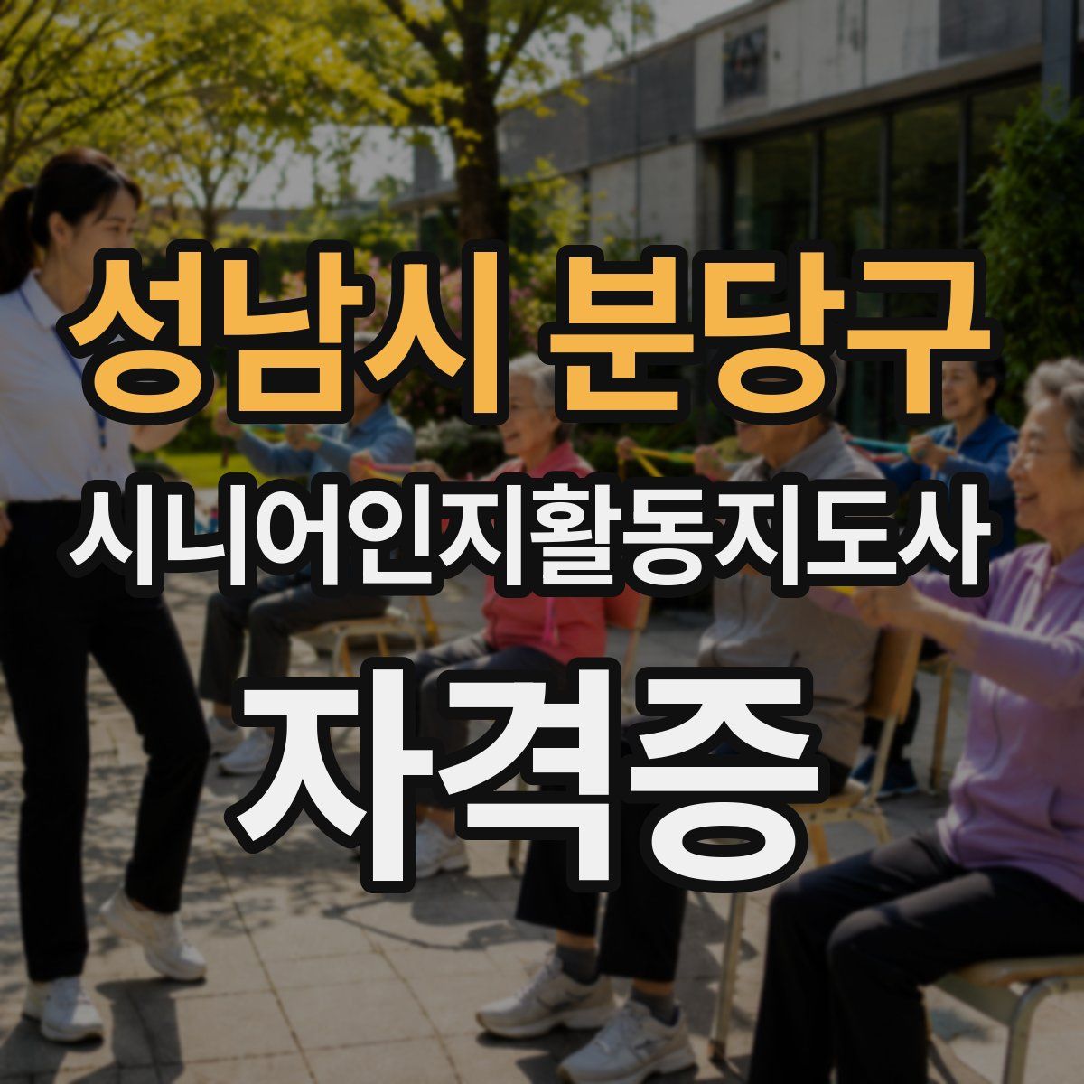 성남시 분당구 시니어인지활동지도사 자격증