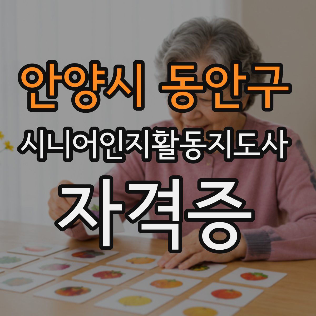 안양시 동안구 시니어인지활동지도사 자격증