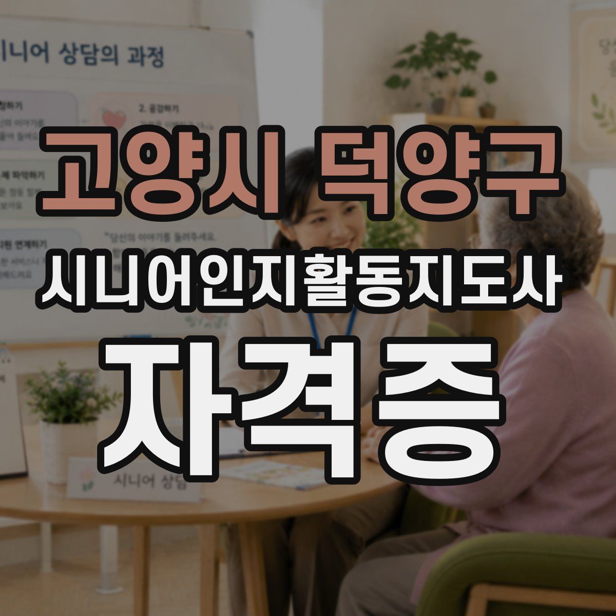 고양시 덕양구 시니어인지활동지도사 자격증