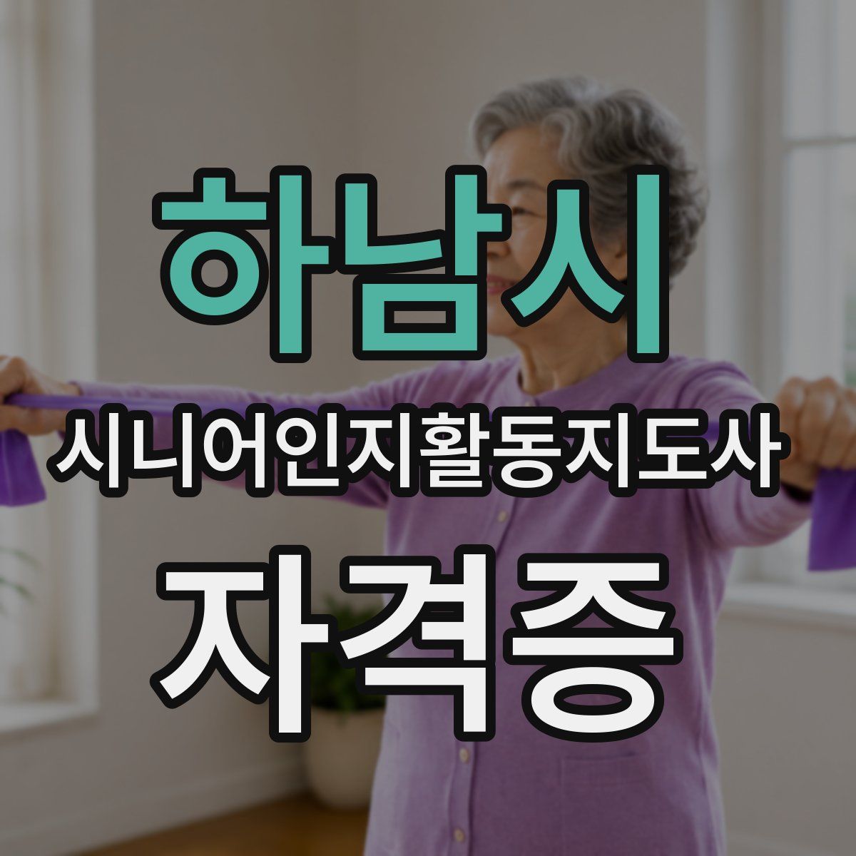 하남시 시니어인지활동지도사 자격증