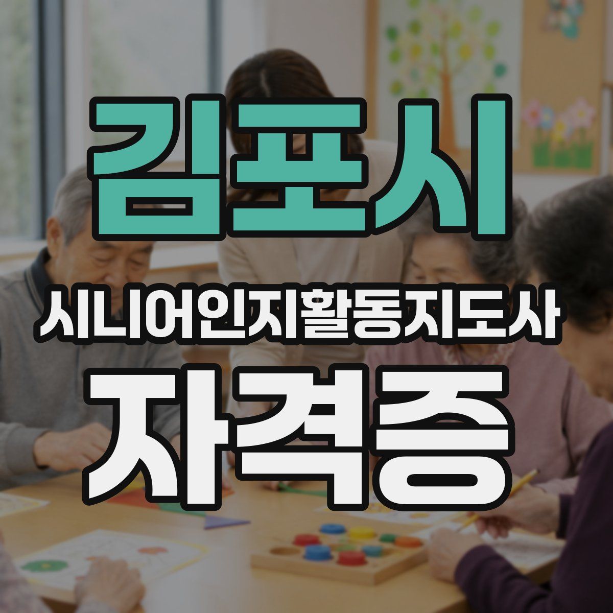 김포시 시니어인지활동지도사 자격증