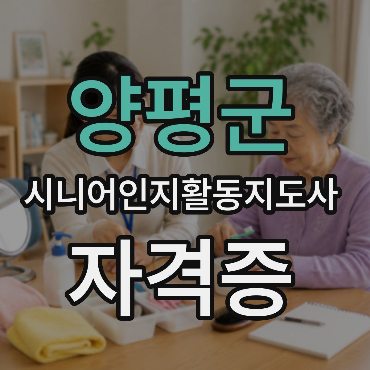 양평군 시니어인지활동지도사 자격증