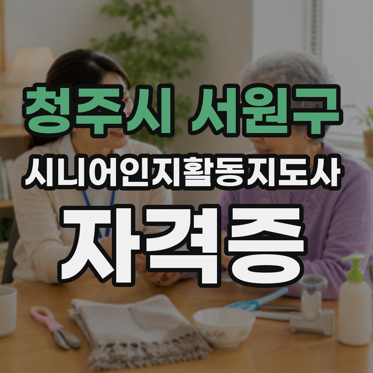 청주시 서원구 시니어인지활동지도사 자격증
