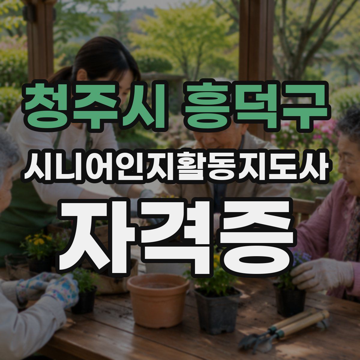 청주시 흥덕구 시니어인지활동지도사 자격증