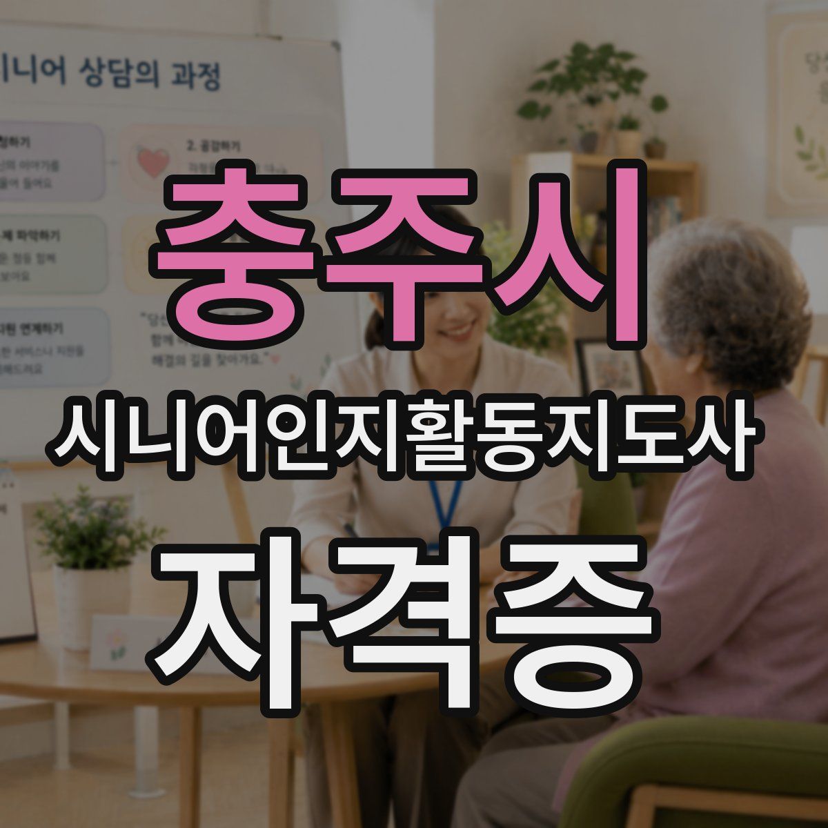 충주시 시니어인지활동지도사 자격증