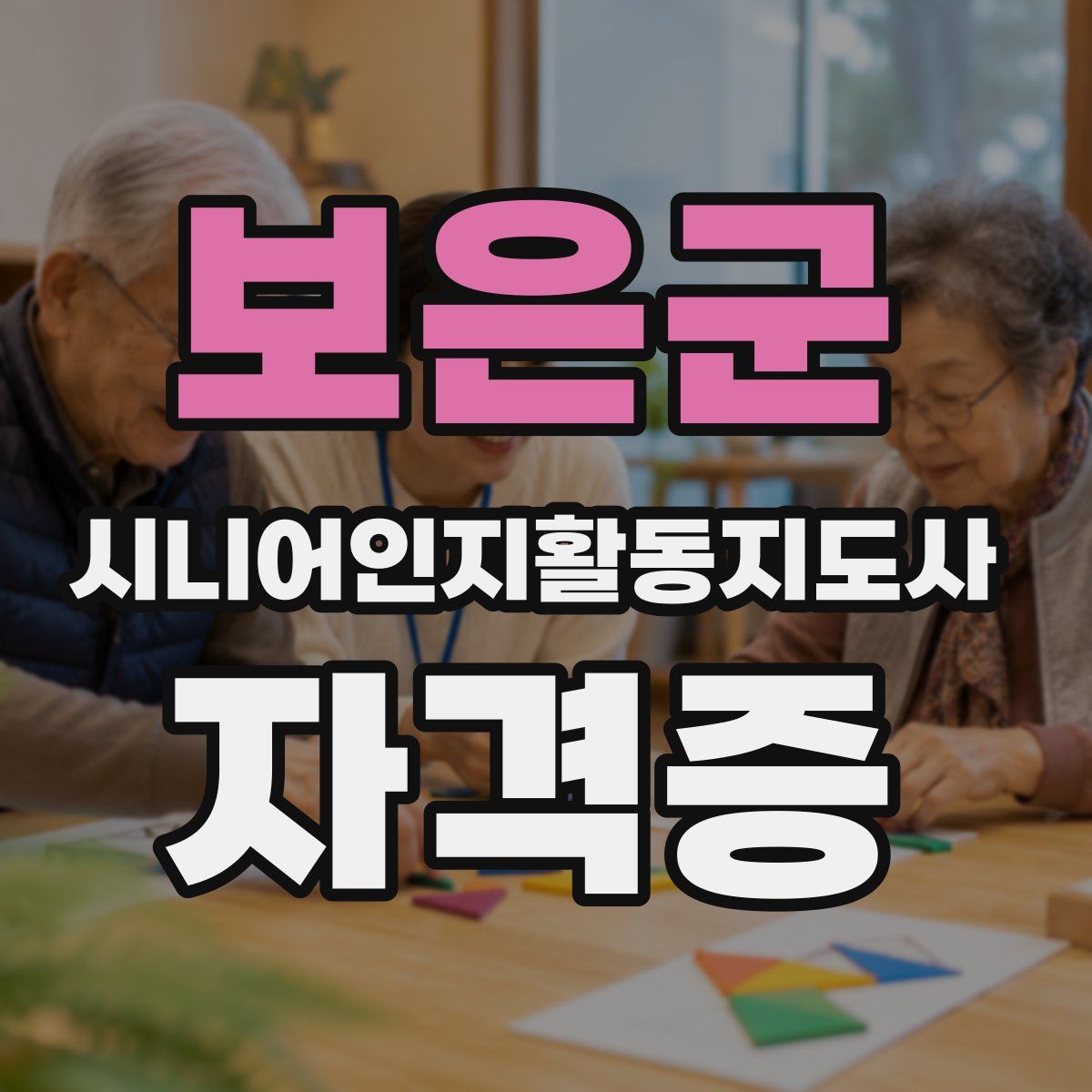 보은군 시니어인지활동지도사 자격증