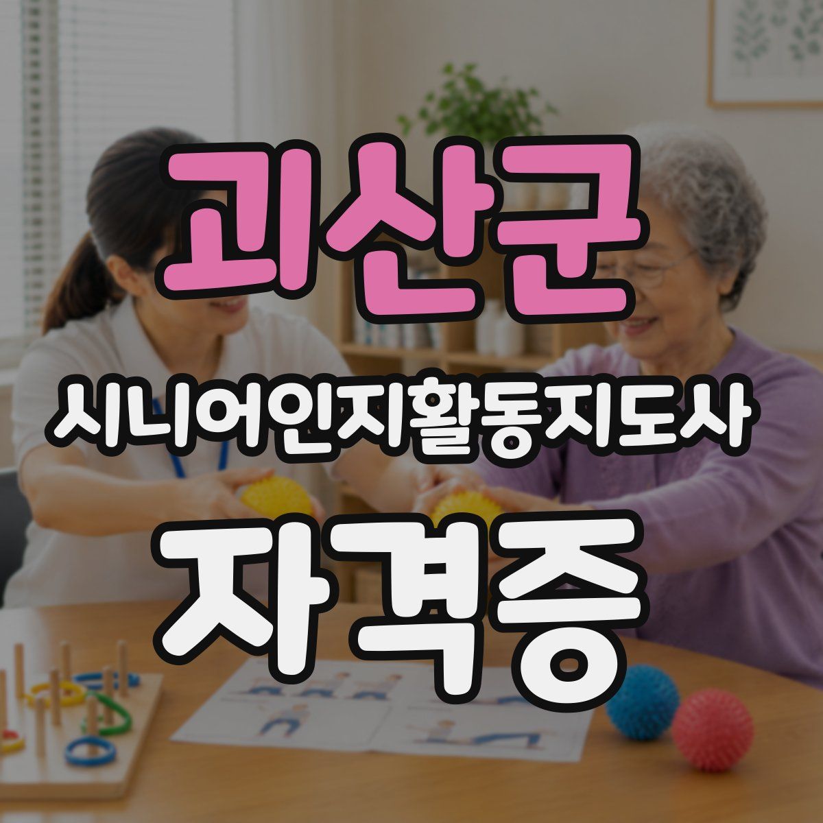 괴산군 시니어인지활동지도사 자격증