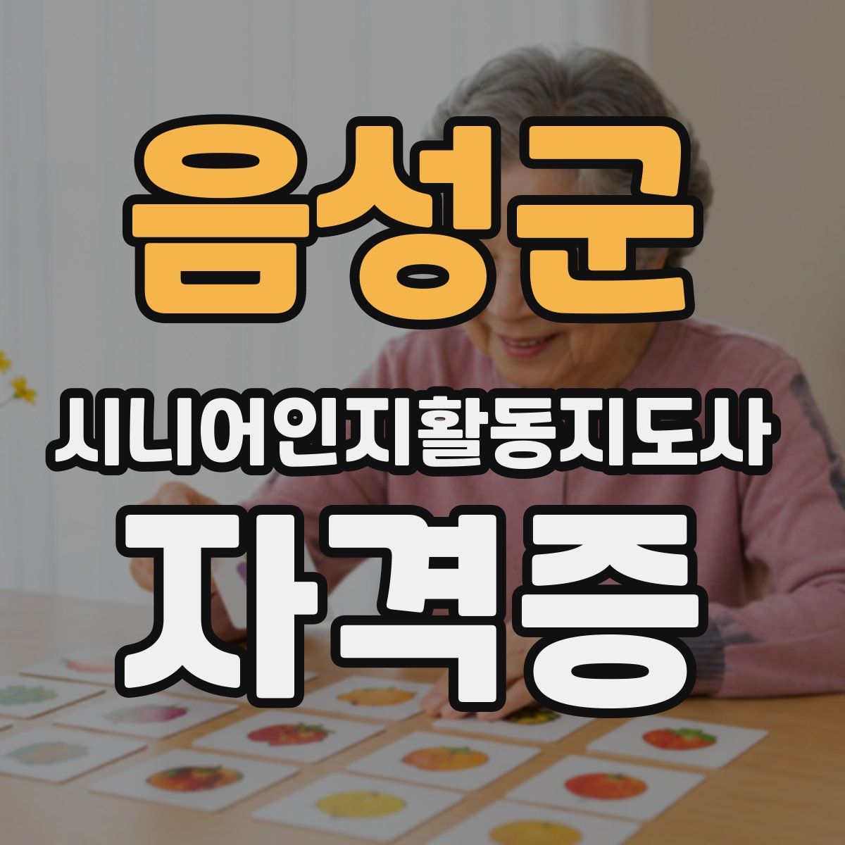 음성군 시니어인지활동지도사 자격증