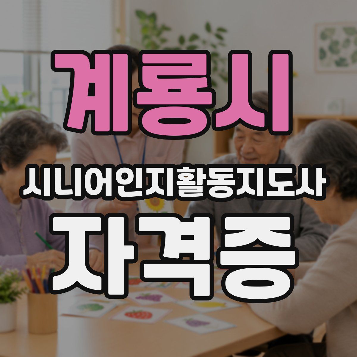 계룡시 시니어인지활동지도사 자격증