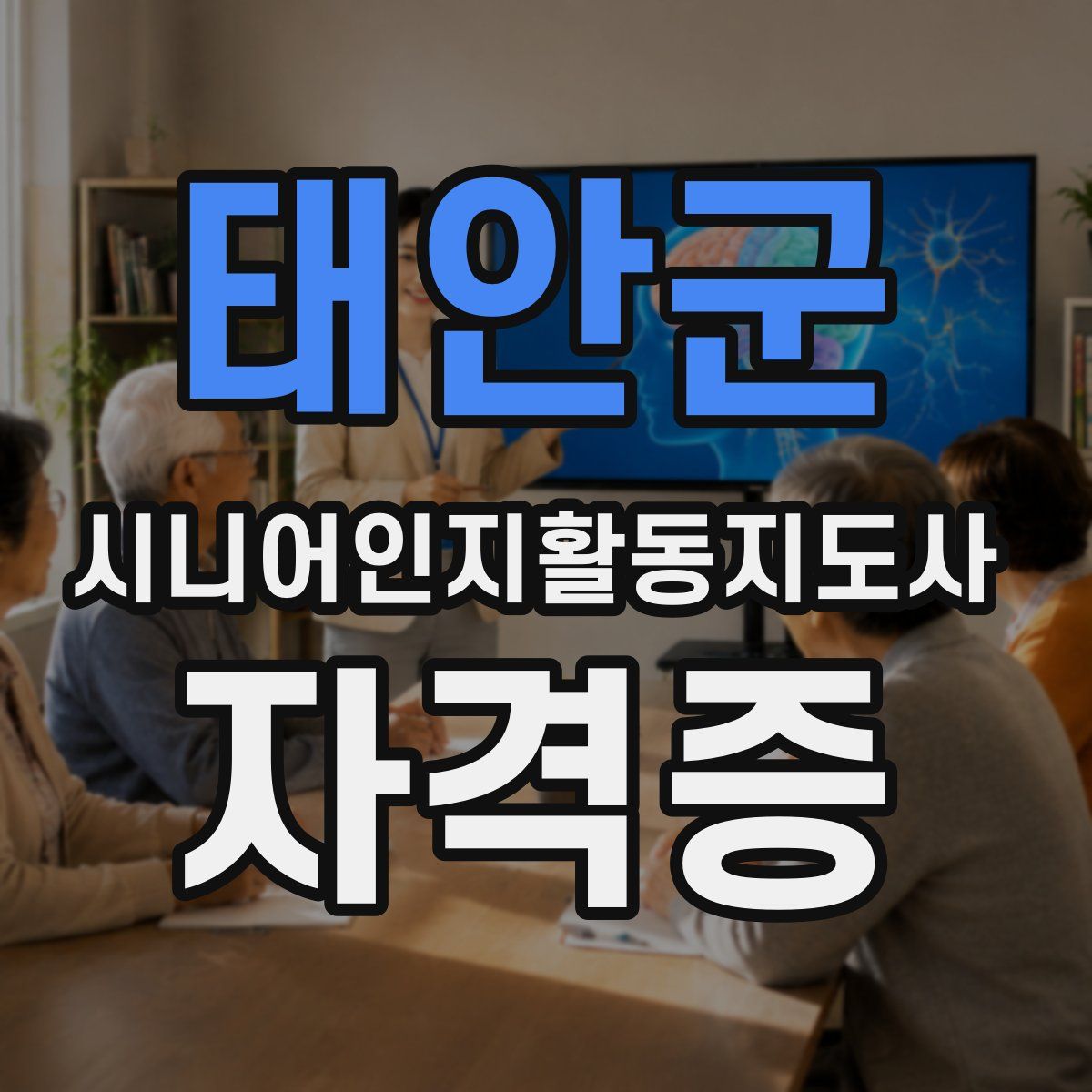 태안군 시니어인지활동지도사 자격증