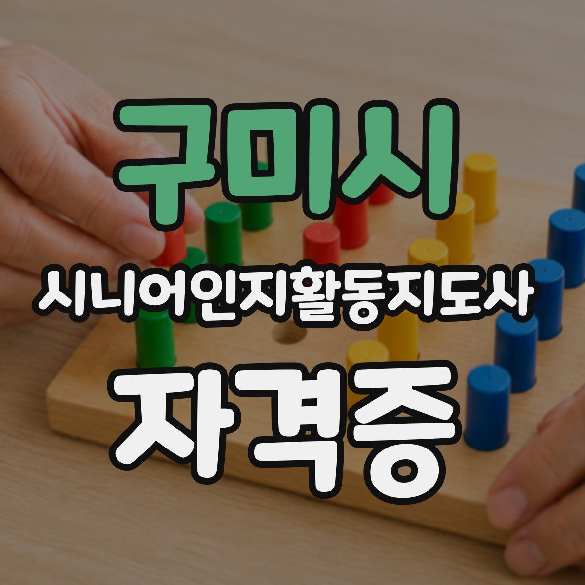 구미시 시니어인지활동지도사 자격증