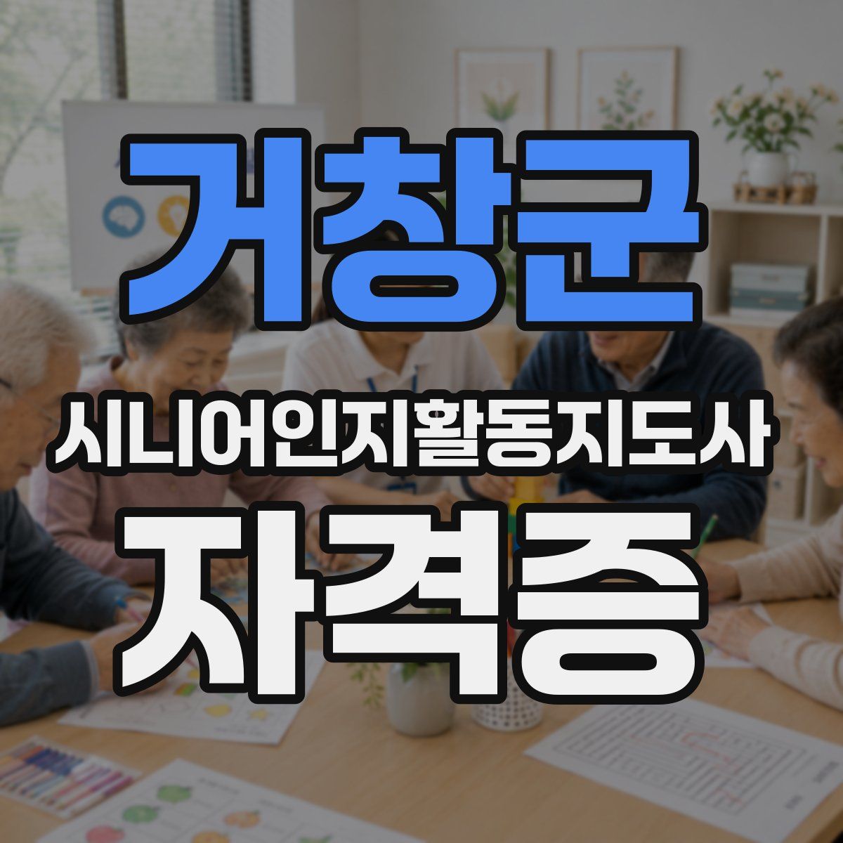 거창군 시니어인지활동지도사 자격증