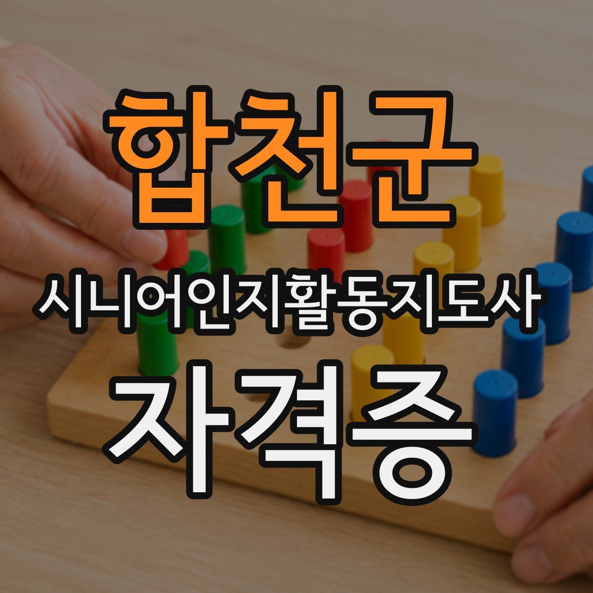 합천군 시니어인지활동지도사 자격증