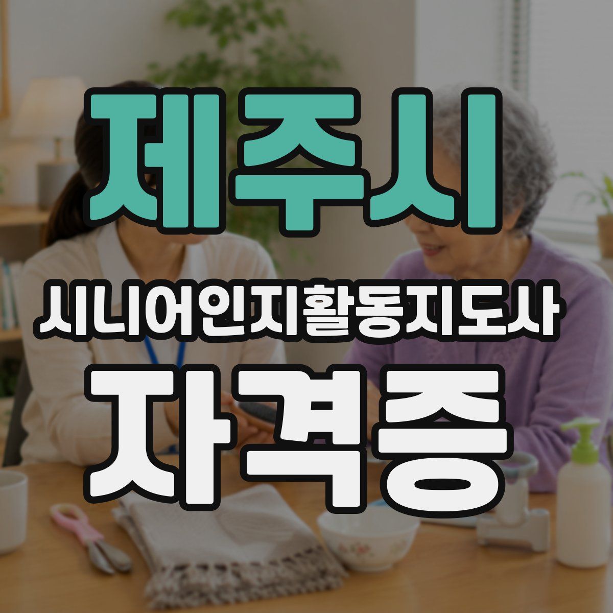 제주시 시니어인지활동지도사 자격증