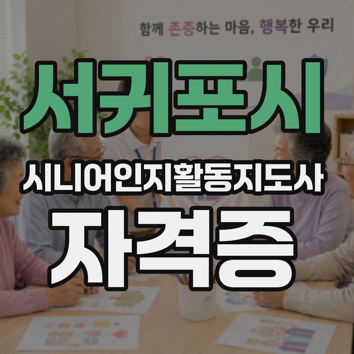 서귀포시 시니어인지활동지도사 자격증