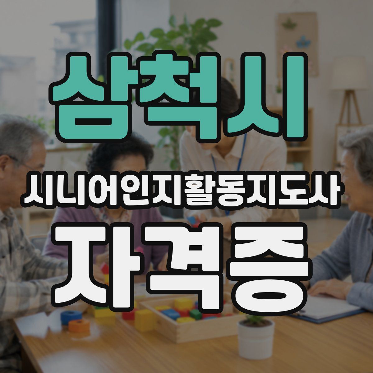 삼척시 시니어인지활동지도사 자격증