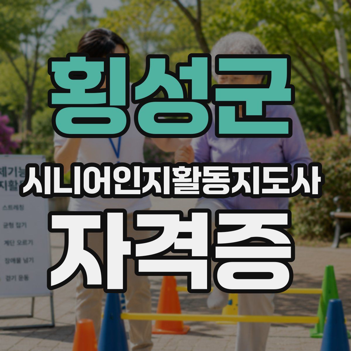 횡성군 시니어인지활동지도사 자격증