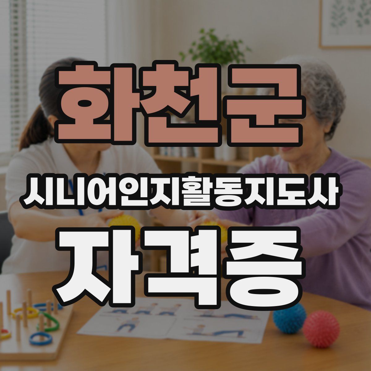화천군 시니어인지활동지도사 자격증