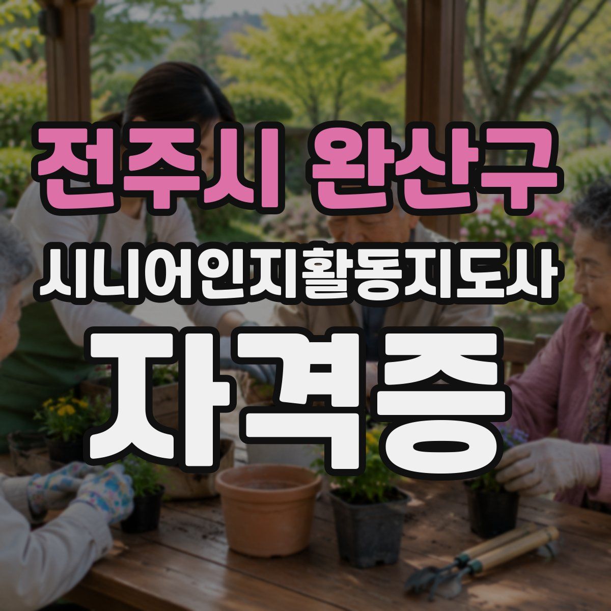 전주시 완산구 시니어인지활동지도사 자격증