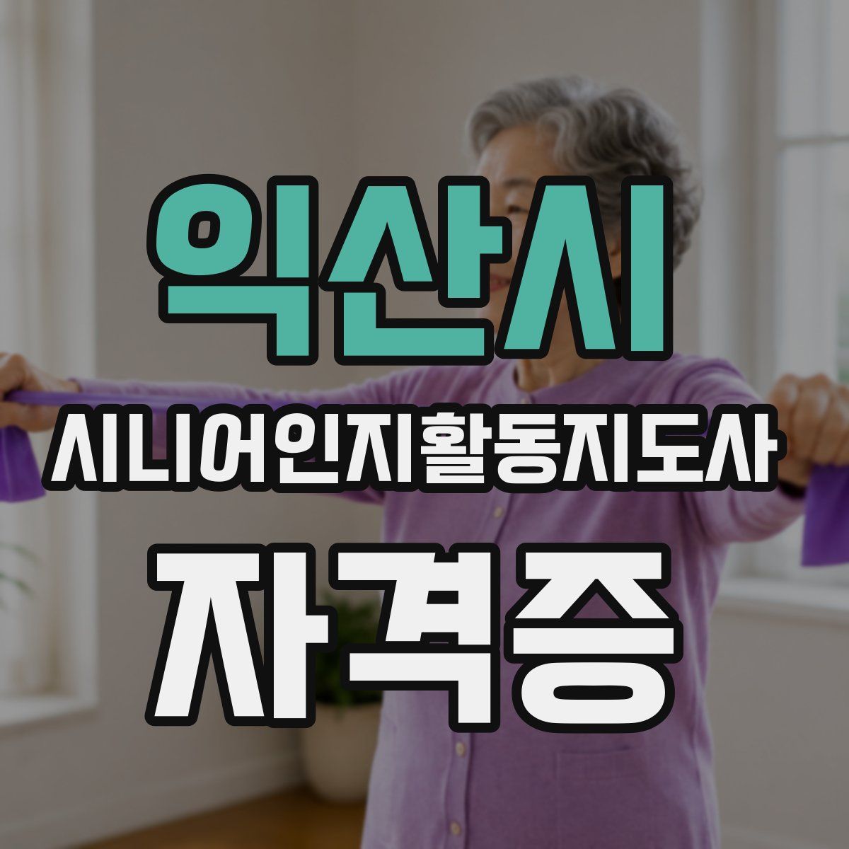 익산시 시니어인지활동지도사 자격증