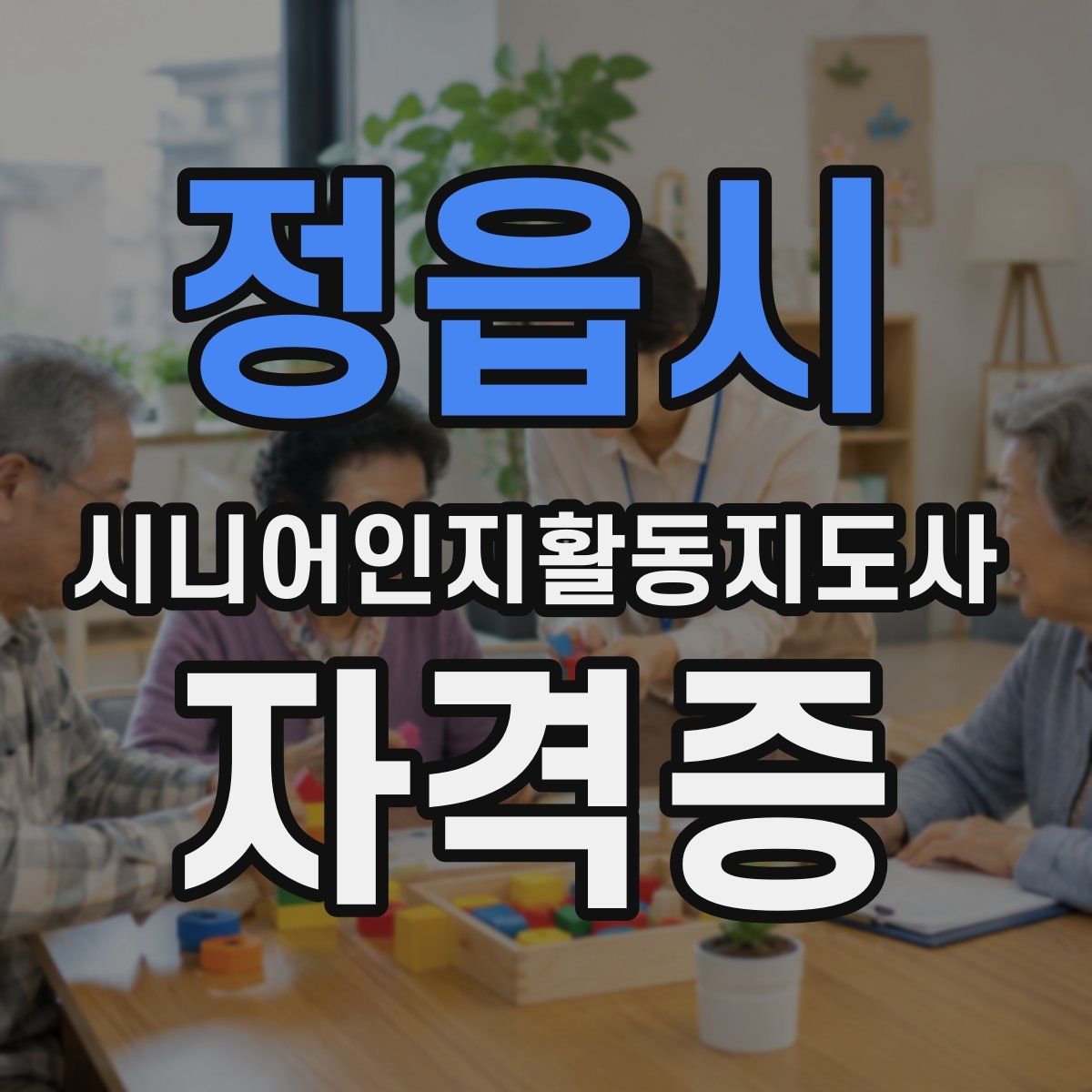 정읍시 시니어인지활동지도사 자격증