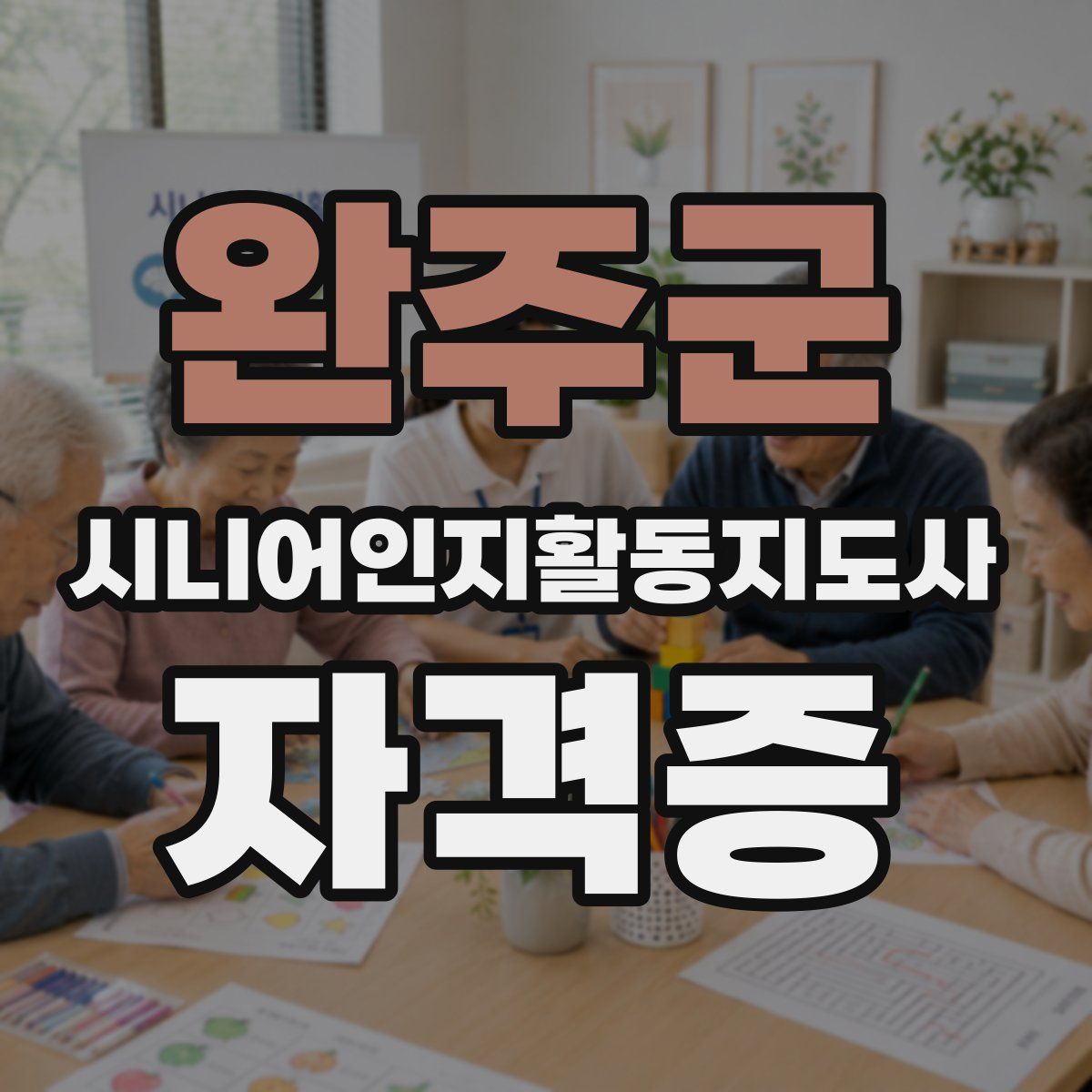완주군 시니어인지활동지도사 자격증