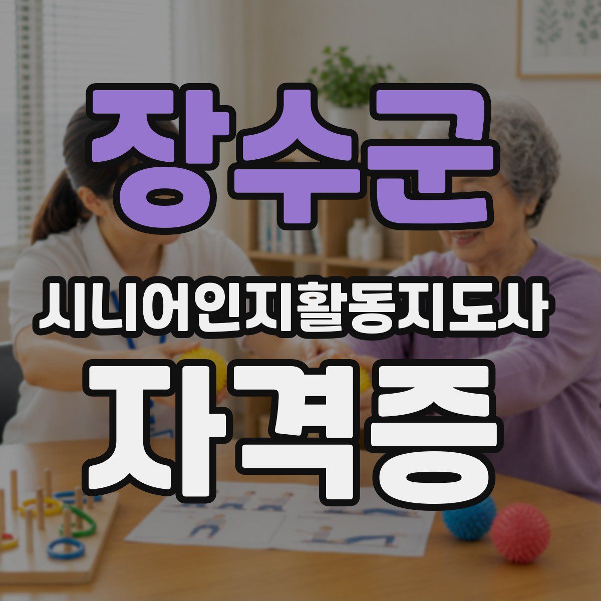장수군 시니어인지활동지도사 자격증